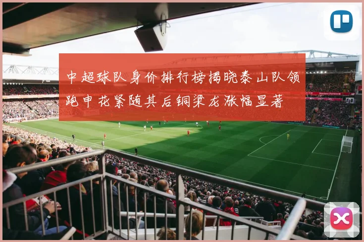 中超球队身价排行榜揭晓泰山队领跑申花紧随其后铜梁龙涨幅显著
